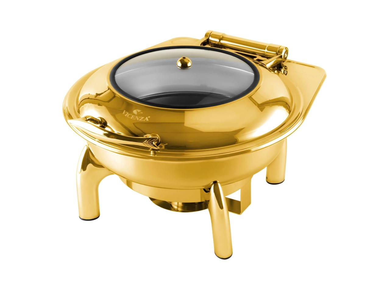 Vicenza Emma Hydraulic Chafing Dish 6L Gold VCF016-G
